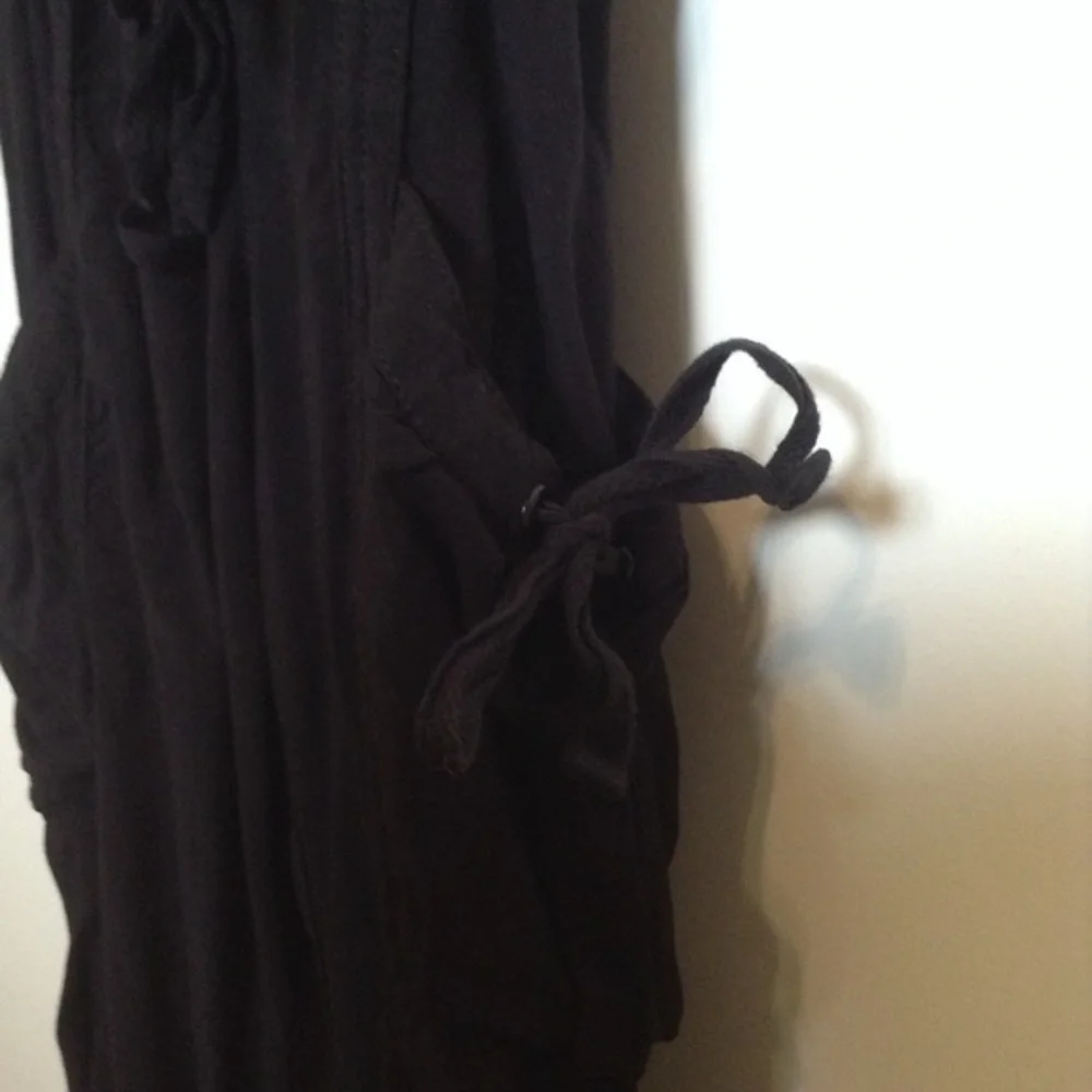 Justice girls size 8 black pants with ties